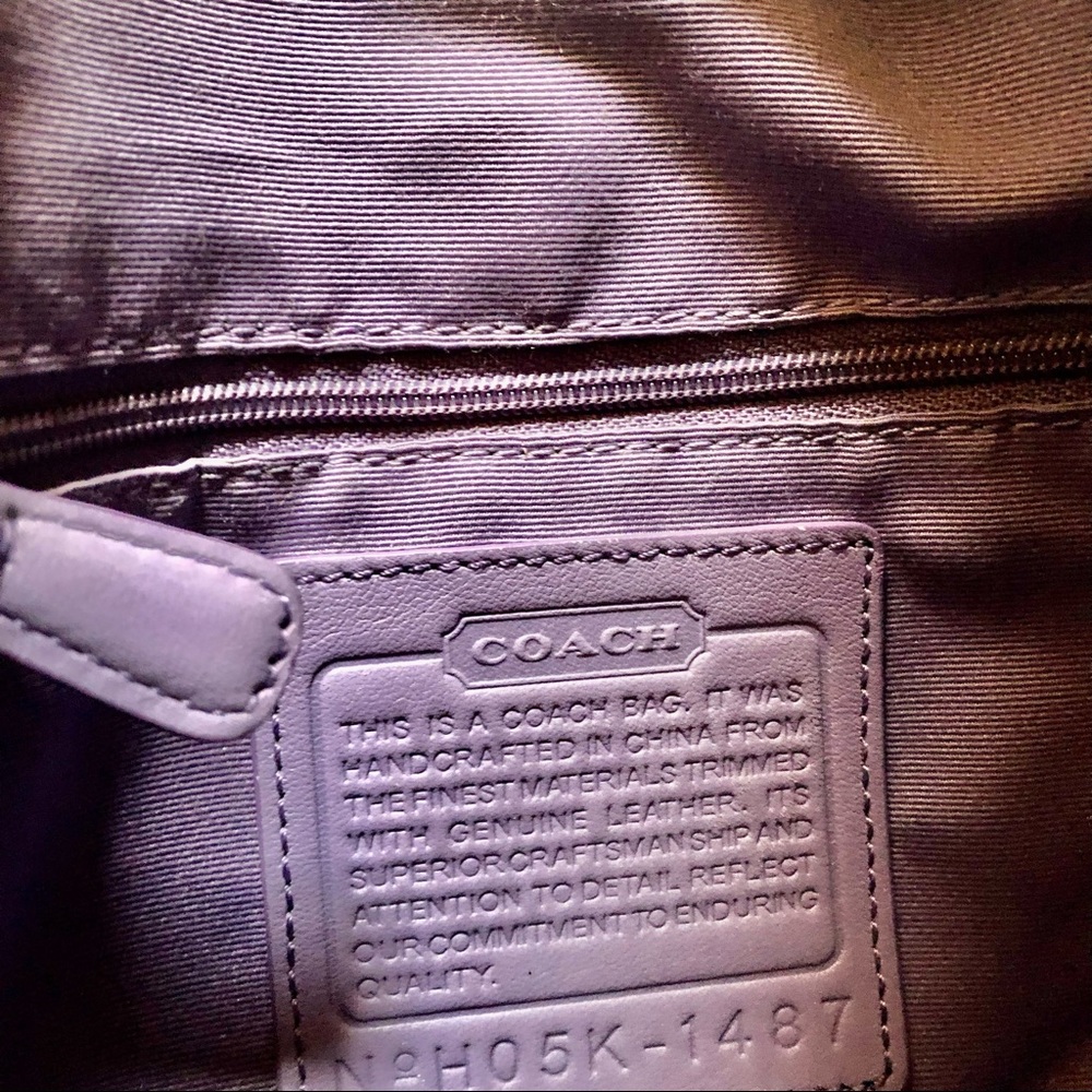 Vintage Coach 1487 Signature Canvas/Suede Shoulder Bag - Picture 11 of 16